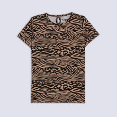 BROWN TIGER STRIPE TEE