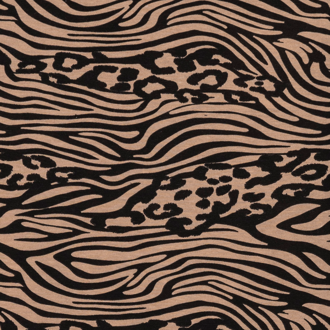BROWN TIGER STRIPE TEE