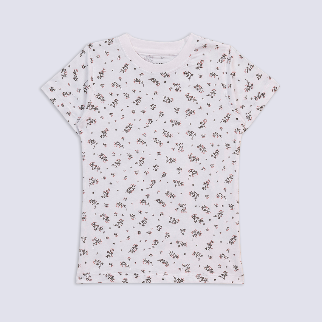 FLORAL ALLOVER PRINTED TEE
