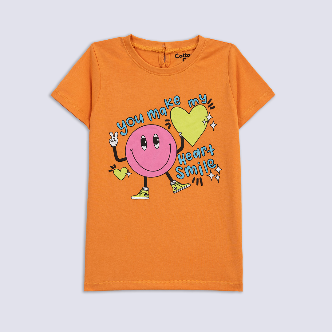 SMILE GIRLS PRINTED TEE
