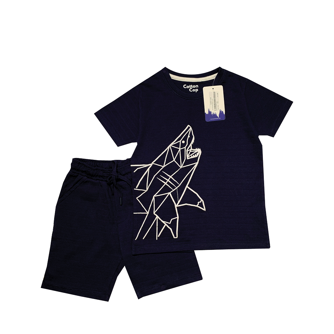 SHARK PRINTED SHORT TRACKSUIT
