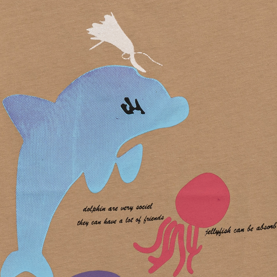 DOLPHIN PRINT TEE FOR GIRLS