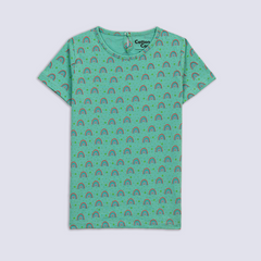 CLASSIC GREEN ALL OVER PRINTED TEE