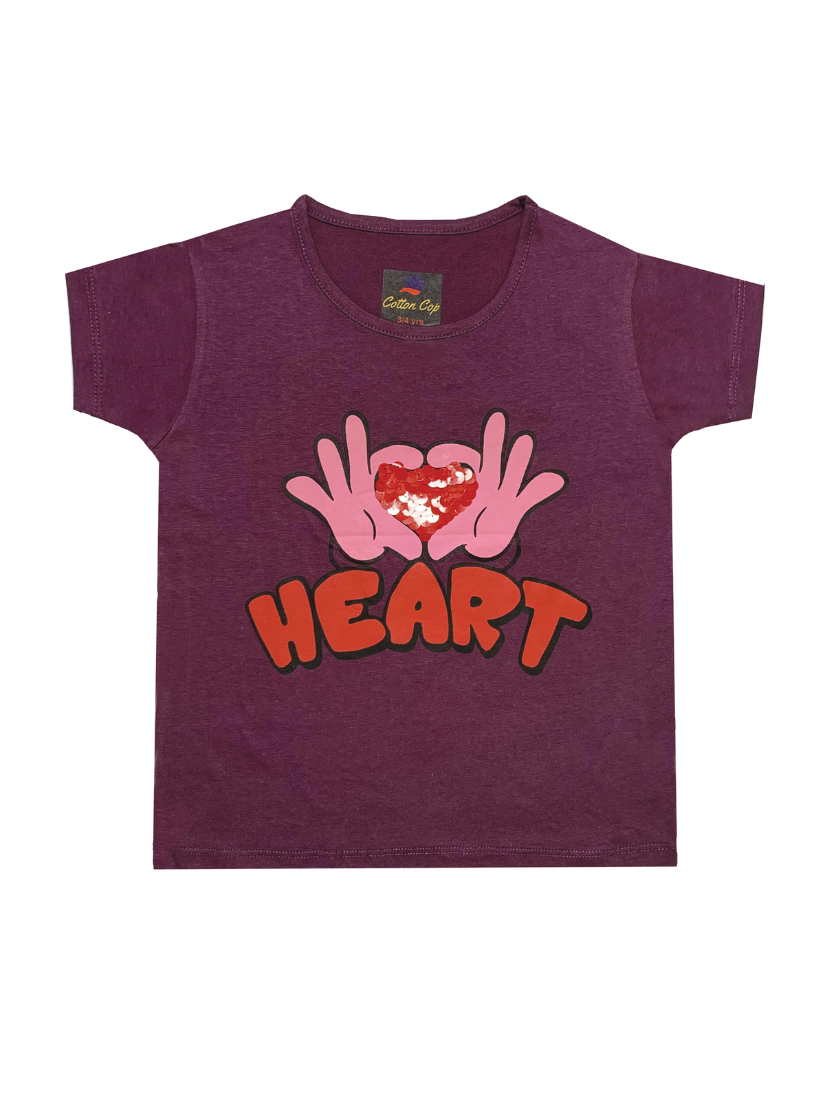 HEARTPATTERN PRINTEDGRAPHIC TEE
